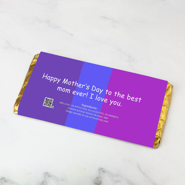 Personalized Chocolate Bar - Happy Mothers Day Mum