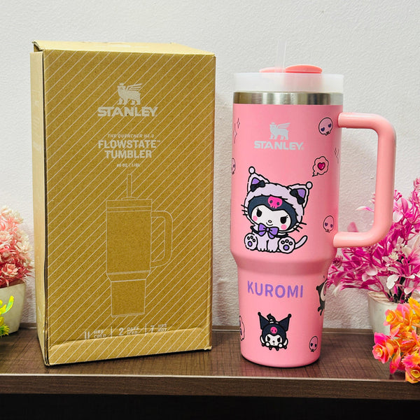 Kuromi Stanley Edition Tumbler – 1200ml Leakproof Insulated Mug with Straw & Handle
