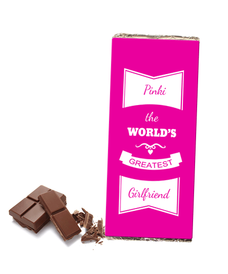 Personalized Chocolate Bar- World Greatest Girlfriend